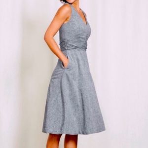 Boden Chambray Linen Dress